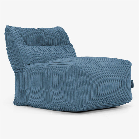 Divano Modulabile Pouf, Sezione Centrale - Velluto a Coste Navy 01