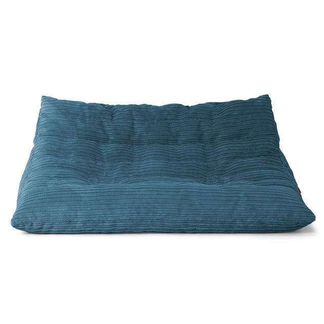 Divano Pouf da Pavimento Noah - Velluto a Coste Navy 01