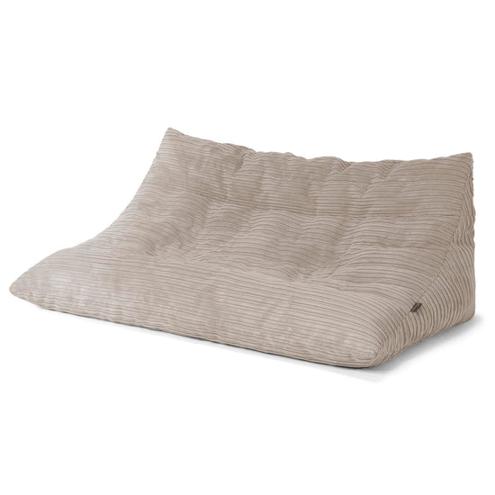 Divano Pouf da Pavimento Noah - Velluto a Coste Visone 02