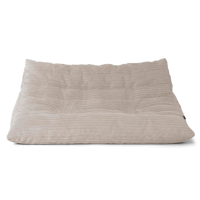 Divano Pouf da Pavimento Noah - Velluto a Coste Visone 01