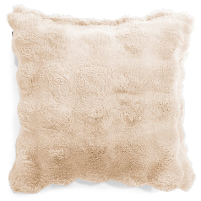 Fodera per Cuscino 47 x 47cm - Pelliccia Sintetica a Bolle Panna 01