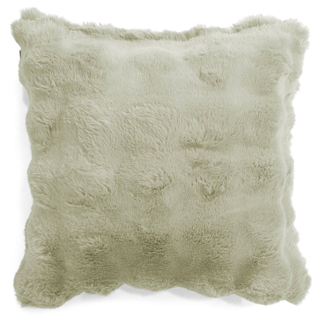 Fodera per Cuscino 47 x 47cm - Pelliccia Sintetica a Bolle Verde Salvia 01