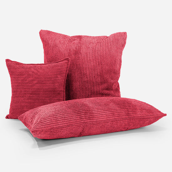 Fodera per Cuscino 47 x 47cm - Pompon Rosso pastello 04