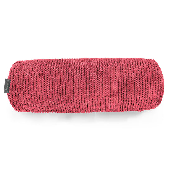 Fodera per Cuscino a Rullo 20 x 55cm - Pompon Rosso pastello 02