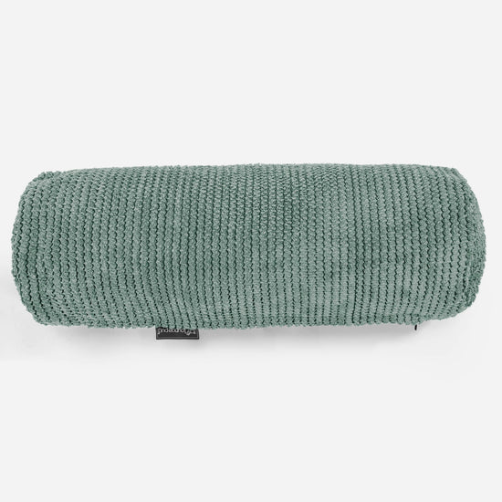 Fodera per Cuscino a Rullo 20 x 55cm - Pompon Verde Muschio 02
