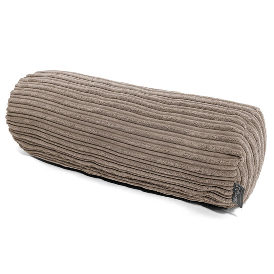 Fodera per Cuscino a Rullo 20 x 55cm - Velluto a Coste Grigio Tortora 01