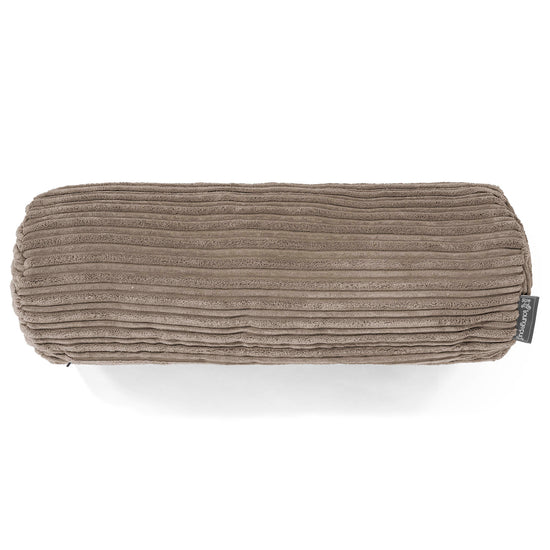 Fodera per Cuscino a Rullo 20 x 55cm - Velluto a Coste Grigio Tortora 02