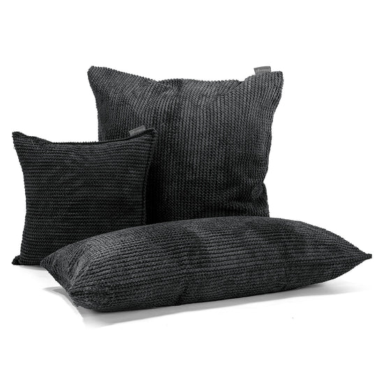 Fodera per Cuscino Gigante 70 x 70cm - Pompon Nero 04