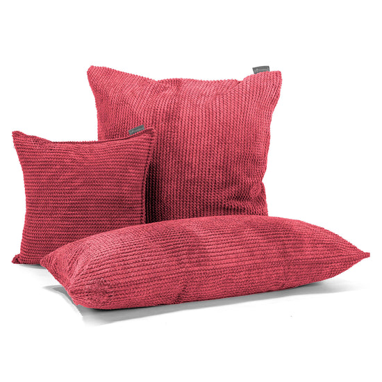 Fodera per Cuscino Gigante 70 x 70cm - Pompon Rosso pastello 04