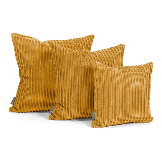 Fodera per Cuscino Gigante 70 x 70cm - Velluto a Coste Miele Dorato 02