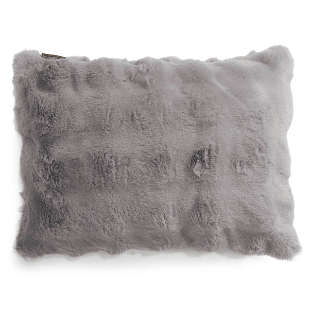 Fodera per Cuscino Rettangolare 35 x 50cm - Pelliccia Sintetica a Bolle Grigio 01
