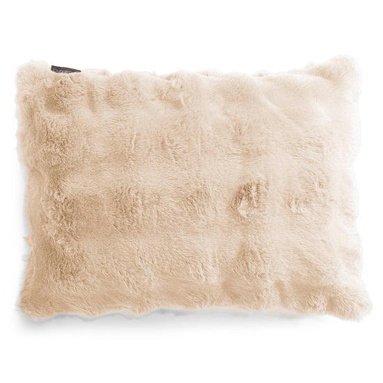 Fodera per Cuscino Rettangolare 35 x 50cm - Pelliccia Sintetica a Bolle Panna 01
