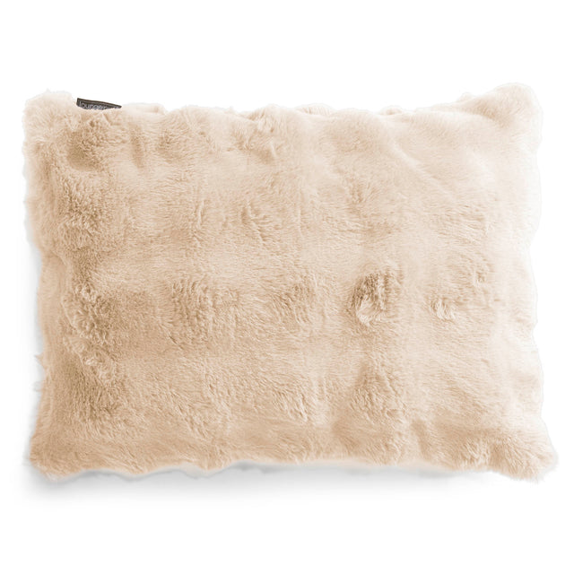 Fodera per Cuscino Rettangolare 35 x 50cm - Pelliccia Sintetica a Bolle Panna 01