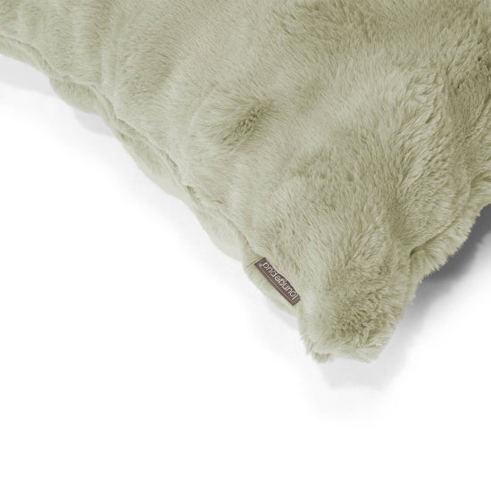 Fodera per Cuscino Rettangolare 35 x 50cm - Pelliccia Sintetica a Bolle Verde Salvia 02