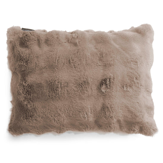 Fodera per Cuscino Rettangolare 35 x 50cm - Pelliccia Sintetica a Bolle Visone 01