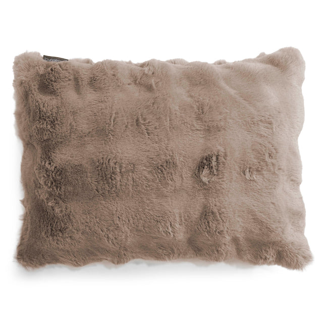 Fodera per Cuscino Rettangolare 35 x 50cm - Pelliccia Sintetica a Bolle Visone 01