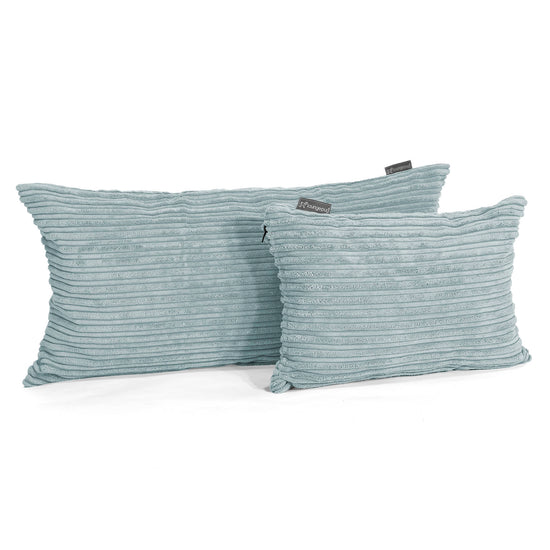 Fodera per Cuscino Rettangolare 35 x 50cm - Velluto a Coste Verde Menta 03