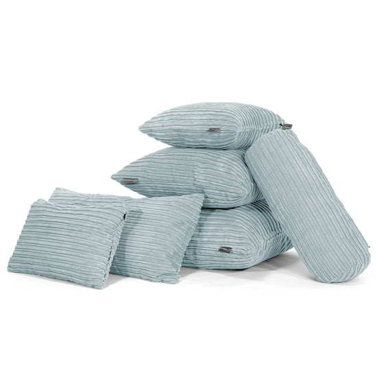 Fodera per Cuscino Rettangolare 35 x 50cm - Velluto a Coste Verde Menta 04