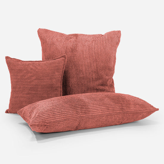 Fodera per Cuscino Rettangolare Gigante 40 x 70cm - Pompon Arancione Zucca 03