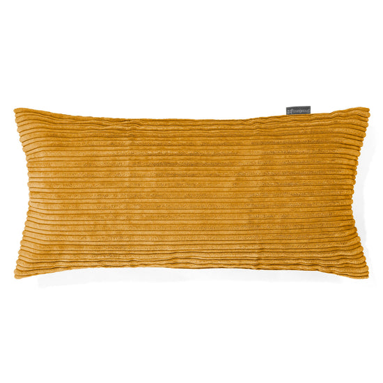 Fodera per Cuscino Rettangolare Gigante 40 x 70cm - Velluto a Coste Miele Dorato 01