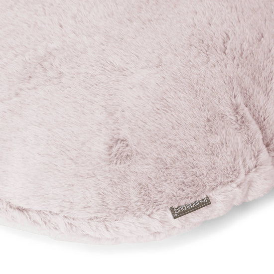 Fodera per Cuscino Rotondo 50cm - Eco-pelliccia di Coniglio Rosa Antico 02