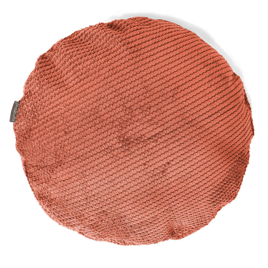 Fodera per Cuscino Rotondo 50cm - Pompon Arancione Zucca 01