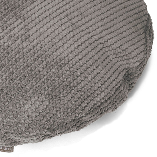 Fodera per Cuscino Rotondo 50cm - Pompon Carbone Grigio 02