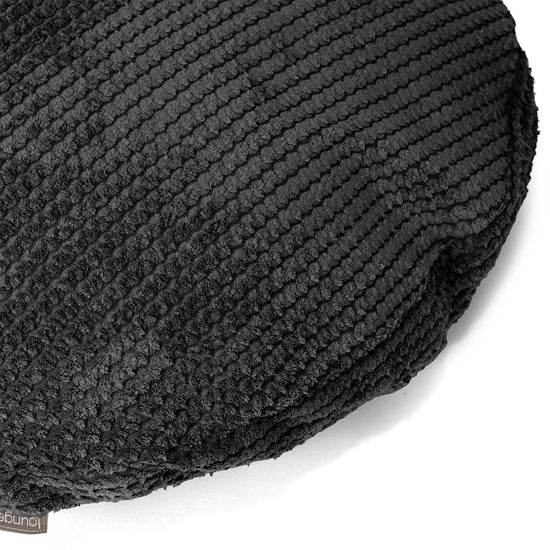 Fodera per Cuscino Rotondo 50cm - Pompon Nero 02
