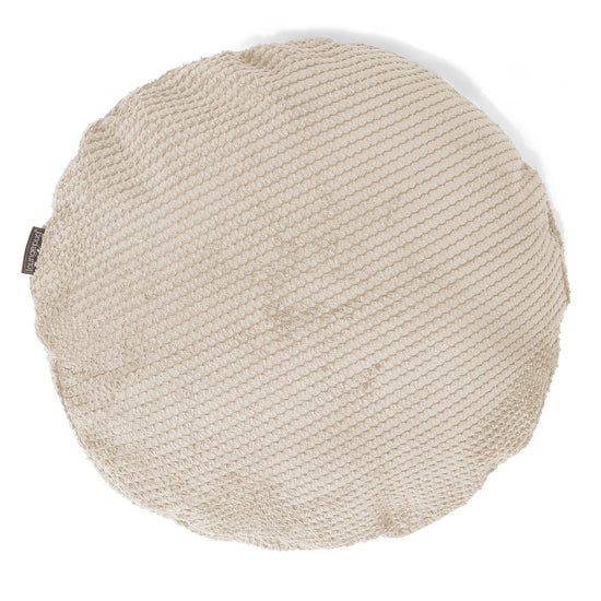 Fodera per Cuscino Rotondo 50cm - Pompon Panna 01