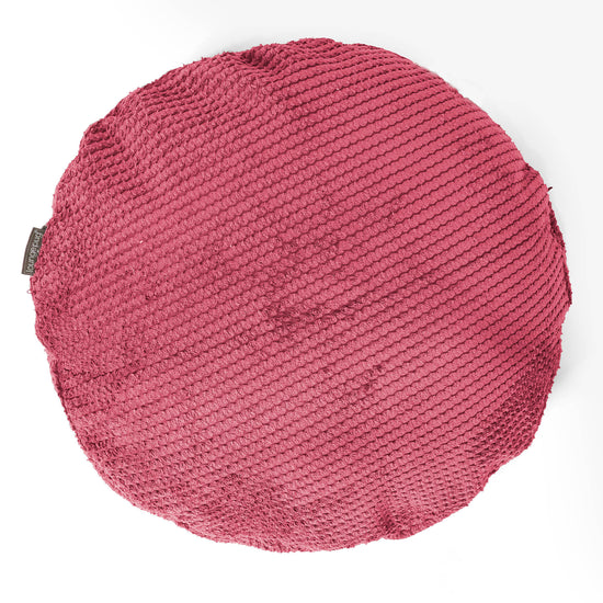 Fodera per Cuscino Rotondo 50cm - Pompon Rosso pastello 01