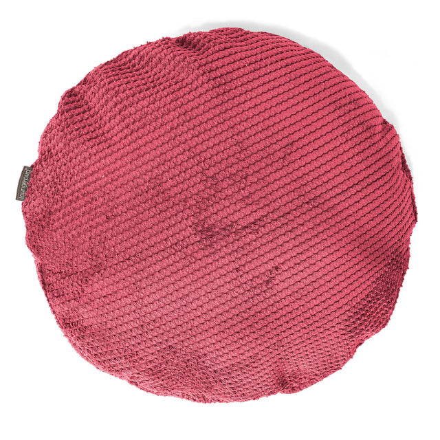 Fodera per Cuscino Rotondo 50cm - Pompon Rosso pastello 01