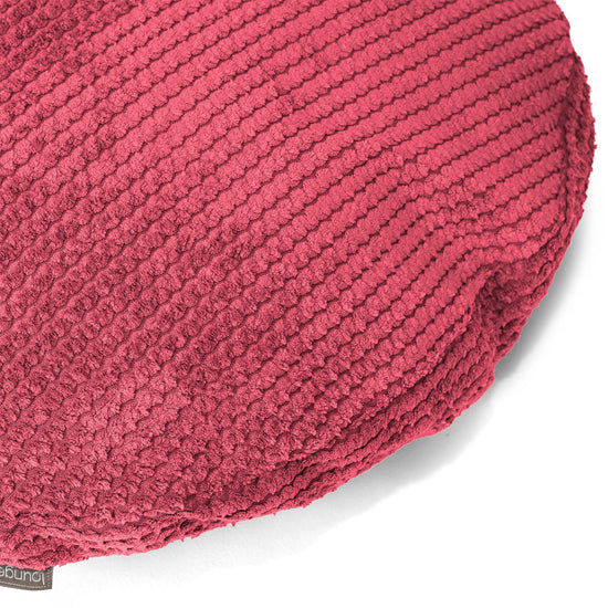 Fodera per Cuscino Rotondo 50cm - Pompon Rosso pastello 02