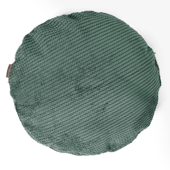 Fodera per Cuscino Rotondo 50cm - Pompon Verde Muschio 01