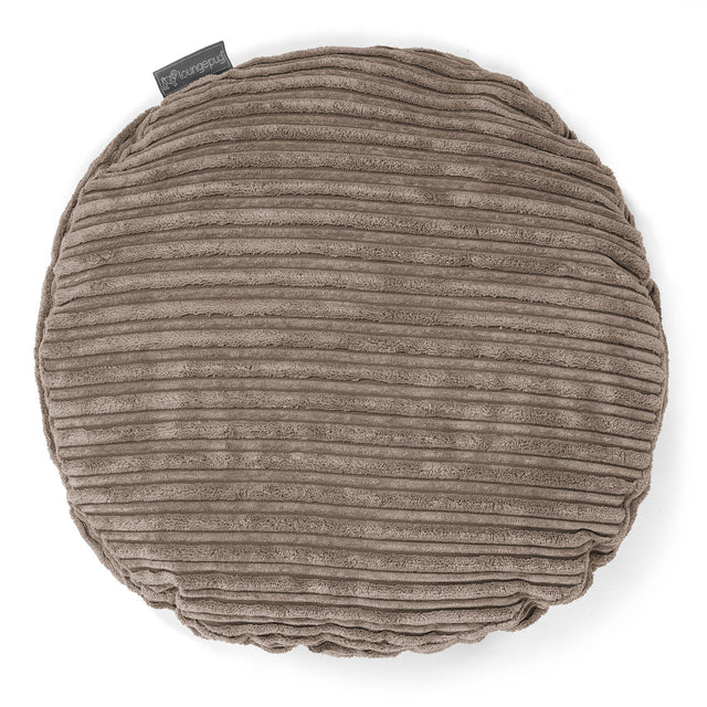 Fodera per Cuscino Rotondo 50cm - Velluto a Coste Grigio Tortora 01