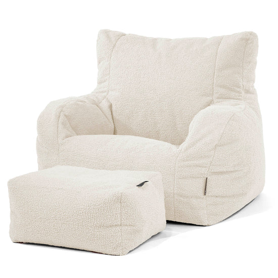Josephine Poltrona Sacco, Pouf - Bouclé Avorio 02