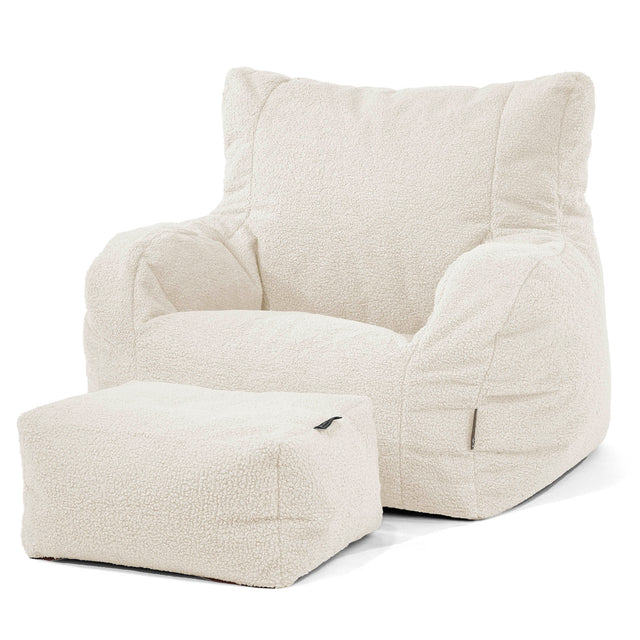 Josephine Poltrona Sacco, Pouf - Bouclé Avorio 02