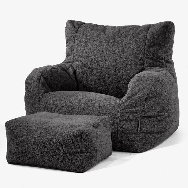 Josephine Poltrona Sacco, Pouf - Bouclé Grafite 02