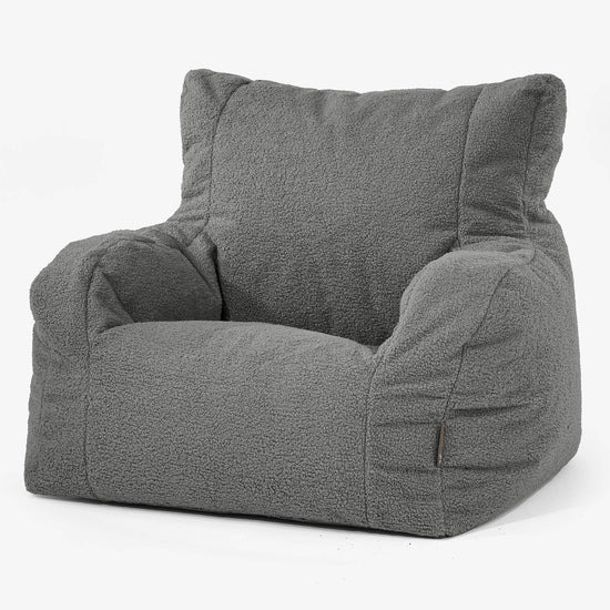Josephine Poltrona Sacco, Pouf - Bouclé Grigio 01
