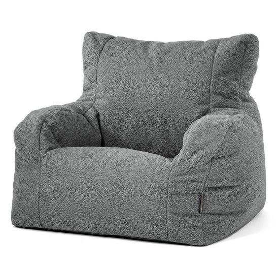 Josephine Poltrona Sacco, Pouf - Bouclé Grigio 01