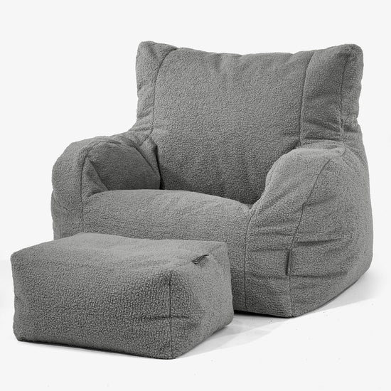 Josephine Poltrona Sacco, Pouf - Bouclé Grigio 02