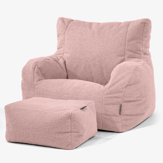 Josephine Poltrona Sacco, Pouf - Bouclé Rosa 02