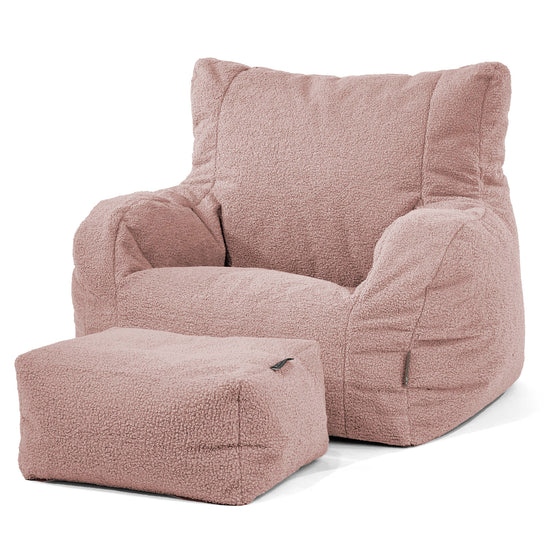 Josephine Poltrona Sacco, Pouf - Bouclé Rosa 02