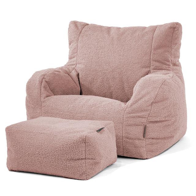 Josephine Poltrona Sacco, Pouf - Bouclé Rosa 02