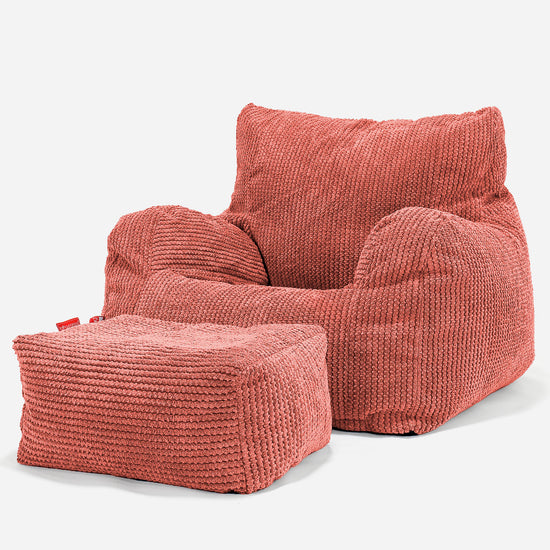 Josephine Poltrona Sacco, Pouf - Pompon Arancione Zucca 02