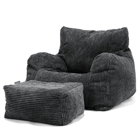 Josephine Poltrona Sacco, Pouf - Pompon Nero 02