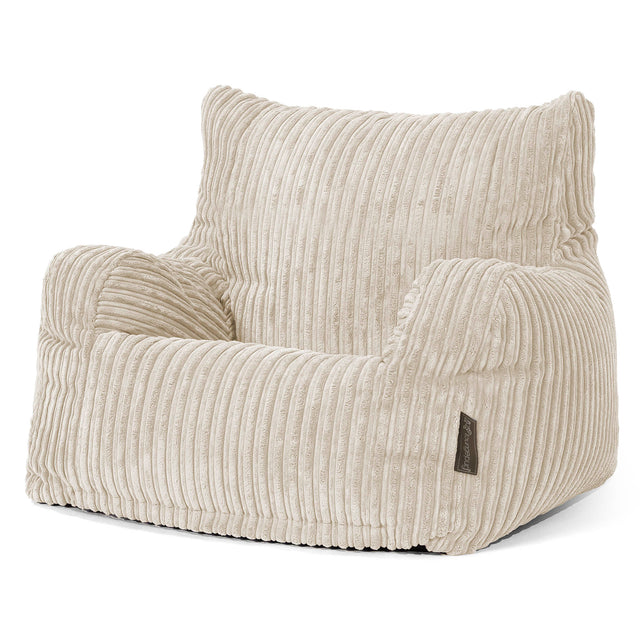 Josephine Poltrona Sacco, Pouf - Velluto a Coste Panna 01