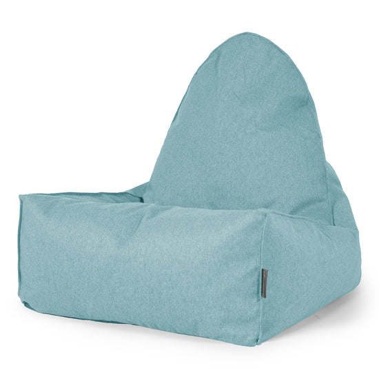 Poltrona a Sacco Scandi Lounger - Tessuto in Lana Interalli Acqua 01