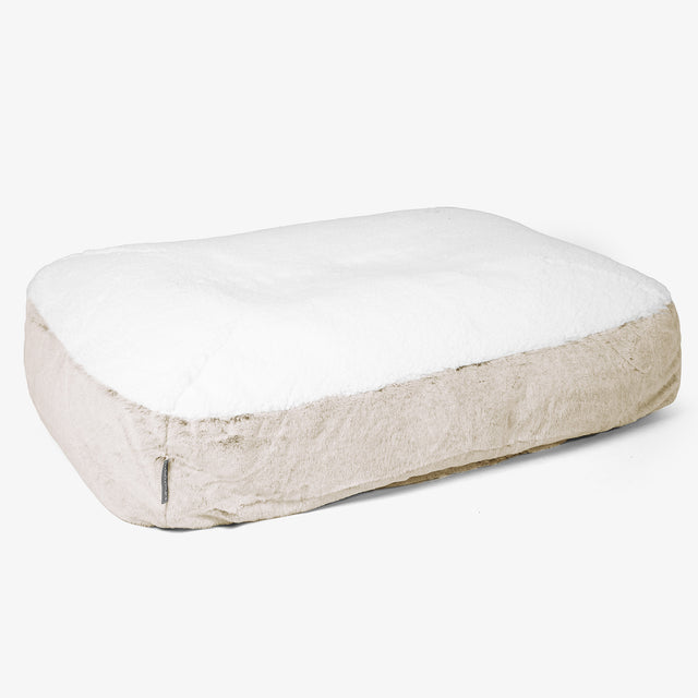 Lettino per Cani Sloucher Grande - Eco-pelliccia di Coniglio Marrone dorato 01