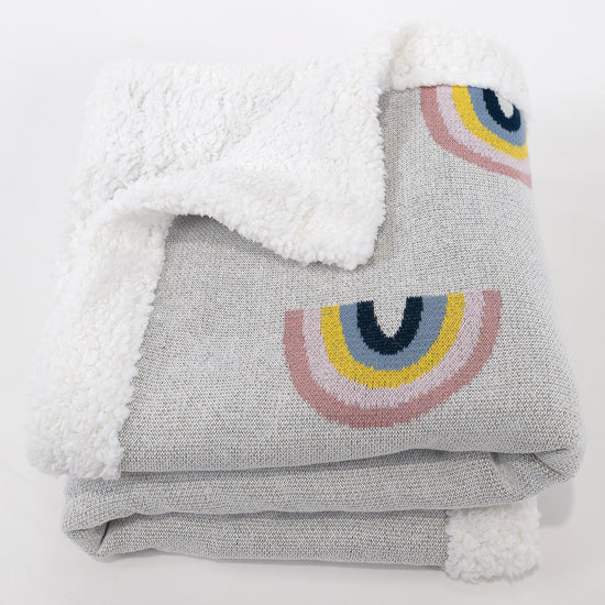 Coperta / Plaid - Lavorato a Maglia Arcobaleno 03