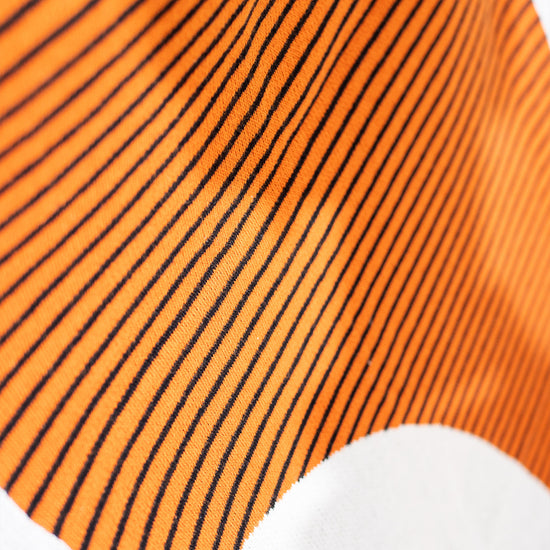 Coperta / Plaid - Lavorato a Maglia Astratto a Blocchi Arancione 02